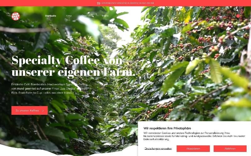 Website Café Bombastico