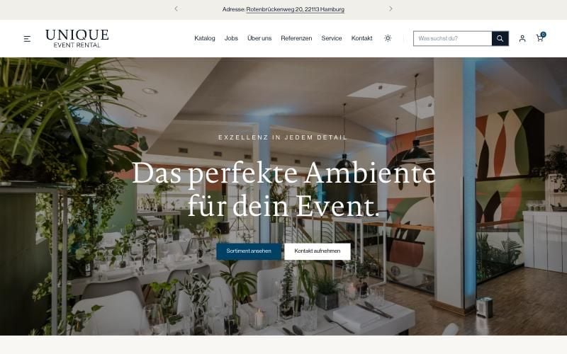 Website Unique Event Rental
