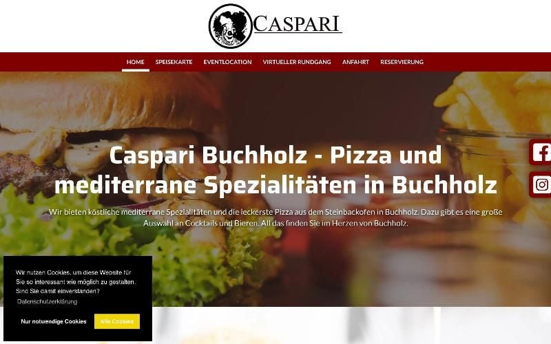 Website Restaurant Caspari