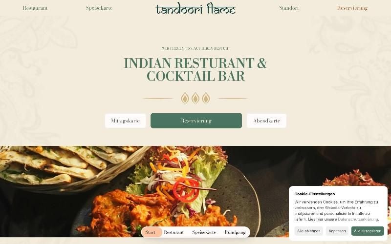 Website Tandoori Flame